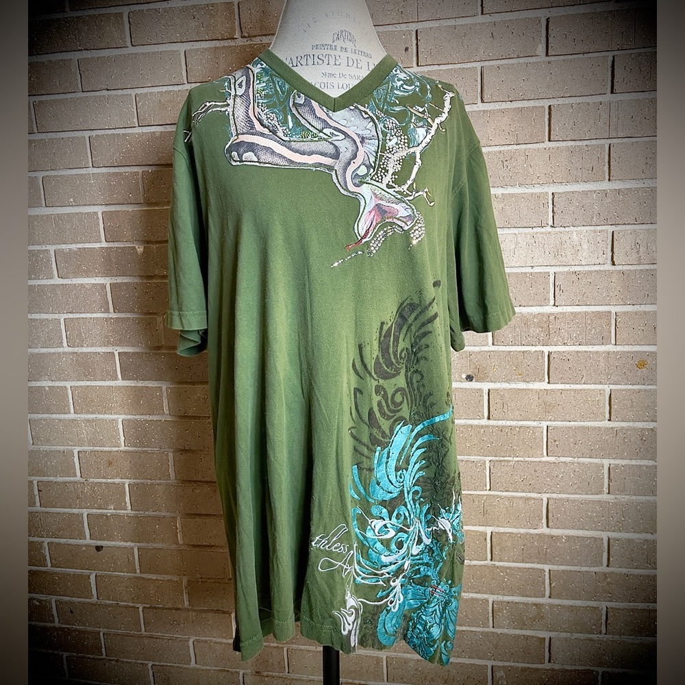 Ruthless Art Vintage Vibe Graphic Short Sleeve Tee Size 2X